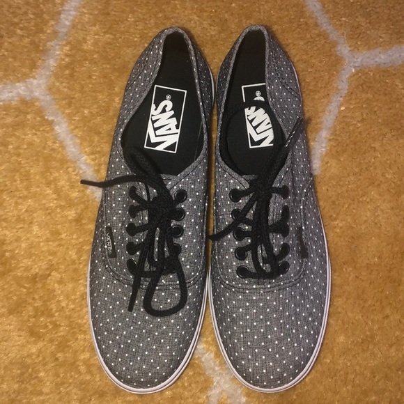 Gray and white polka dot Vans - Picture 2 of 6